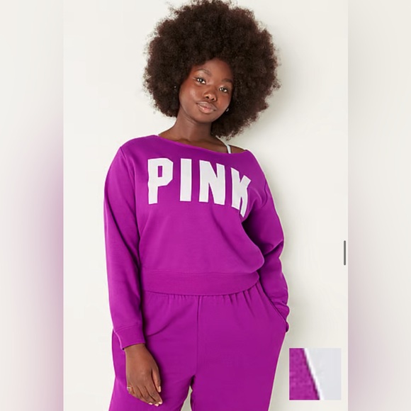 Brand New PINK Fleece Cropped Sweatshirt XL & Nectar Pulse Fragrance Mist 8.4oz - Picture 2 of 7